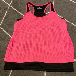 Two layer workout tank